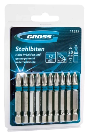Набор бит РН2х50, сталь S2, 10шт GROSS 11335 купить в Ханты-Мансийске