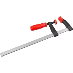 Струбцина ЗУБР "МАСТЕР", тип "F", пластмассовая ручка, стальная закаленная рейка, 50х250мм 32150-050-250