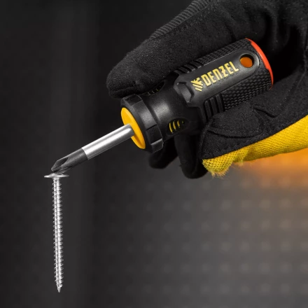 Отвертка, PH2х38 мм, S2, 3к рукоятка Denzel 121867 купить в Ханты-Мансийске