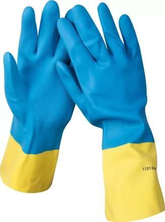 Перчатки STAYER латексные с неопреновым покрытием, экстрастойкие, с х/б напылением, размер L 11210-L купить в Ханты-Мансийске