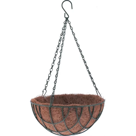 Кашпо подвесное с вкладышем из коковиты полукруглое d30см PALISAD 69017 купить в Ханты-Мансийске