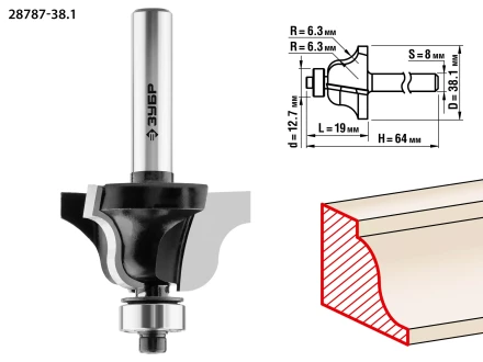 Фрезы кромочные калевочыея №4 для ламината серия ПРОФЕССИОНАЛ купить в Ханты-Мансийске