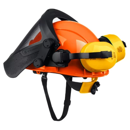 ЗУБР ТРИАДА, защитная каска в комплекте с наушниками и защитным сетчатым экраном, Профессионал (11099) купить в Ханты-Мансийске