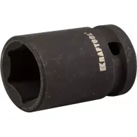 Торцовая головка KRAFTOOL "INDUSTRIE QUALITAT" ударная (1/2"), FLANK, Cr-Mo, фосфатированная, 15 мм 27940-15