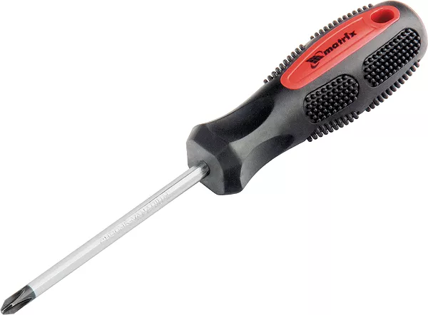 Отвертка Anti-Slip Ph1 х 38 мм CrV двухкомп. рукоятка MATRIX 12232 купить в Ханты-Мансийске