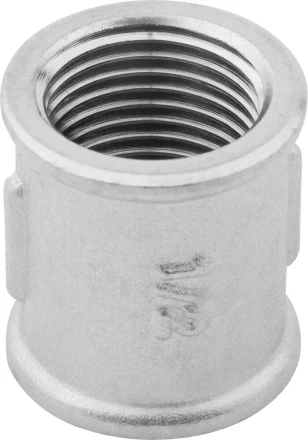 Муфта ЗУБР &quot;ЭКСПЕРТ&quot;, никелированная латунь, 1/2&quot; 51291-1/2 купить в Ханты-Мансийске