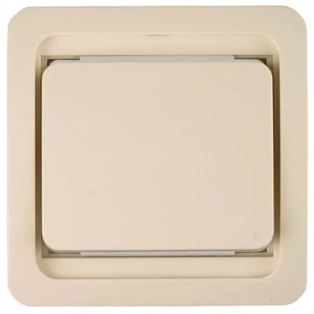 Выключатель СВЕТОЗАР "ГАММА" одноклавишный, без подсветки, цвет бежевый, 10А/~250В SV-54130-B купить в Ханты-Мансийске