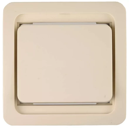 Выключатель СВЕТОЗАР "ГАММА" одноклавишный, без подсветки, цвет бежевый, 10А/~250В SV-54130-B купить в Ханты-Мансийске