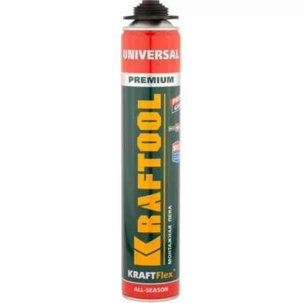 Пена "PREMIUM" профессиональная, монтажная, пистолетная, всесезонная, 750мл, KRAFTOOL 41182_z01 купить в Ханты-Мансийске