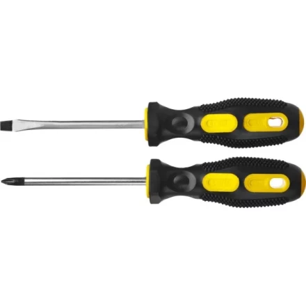 Набор STAYER "MASTER": Отвертки слесарные, двухкомпонентная рукоятка, магнитный наконечник, 2 / 6мм - 100мм, 2шт 2513-H2_z01 купить в Ханты-Мансийске