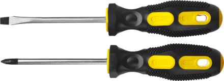 Набор STAYER "MASTER": Отвертки слесарные, двухкомпонентная рукоятка, магнитный наконечник, 2 / 6мм - 100мм, 2шт 2513-H2_z01 купить в Ханты-Мансийске