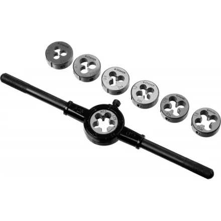 Набор плашек STAYER &quot;MASTER&quot;, плашкодержатель 1шт, плашки 7шт, 8 предметов 28015-H8_z01 купить в Ханты-Мансийске