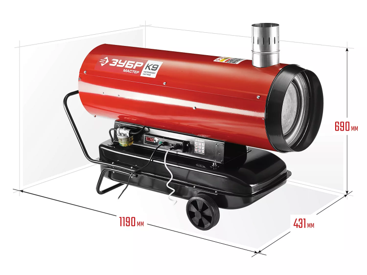 Пушка дизельная непрямого нагрева дисплей К9 ДПН-К9-52000-Д серия МАСТЕР купить в Ханты-Мансийске