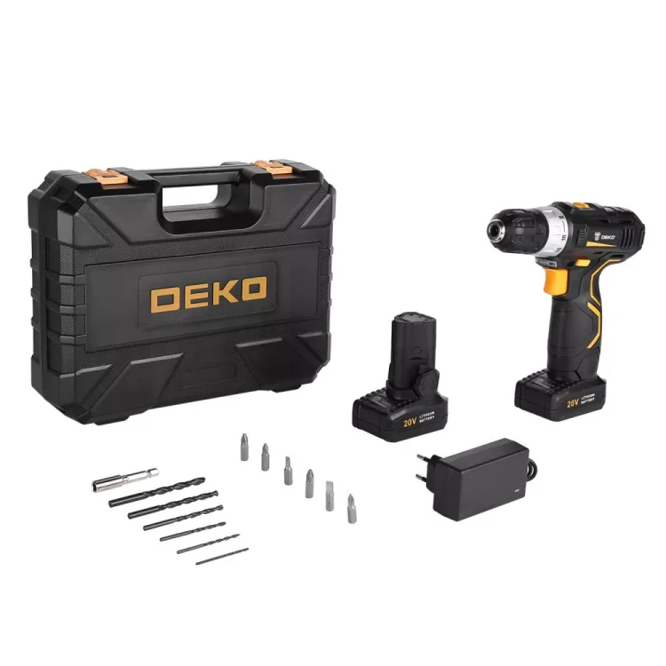 Дрель аккумуляторная в наборе DEKO GCD20DU3 SET5, 063-4145 купить в Ханты-Мансийске