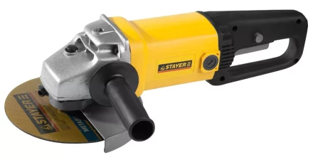 Машина STAYER углошлифовальная, дополнительная рукоятка, ключ, 180мм, 6000об/мин, 1800Вт SAG-180-1800 купить в Ханты-Мансийске