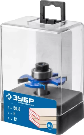 ЗУБР 50.8 x 5 мм, хвостовик 12 мм, фреза горизонтально-пазовая, Профессионал (28757-50.8-5-12) купить в Ханты-Мансийске