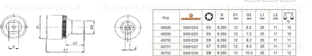 Торцевая головка 1/4&quot;DR внешний TORX Е-4 S06H204 Jonnesway 49698 купить в Ханты-Мансийске