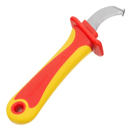 Нож диэлектрический Сибртех до 1000 В, для снятия оплетки электрокабелей 78808 купить в Ханты-Мансийске