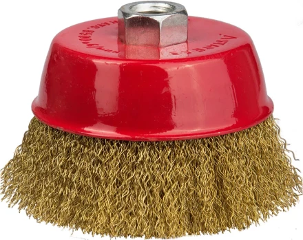 STAYER "PROFESSIONAL". Щетка чашечная для УШМ, витая стальная латунированная проволока 0,3мм, 75ммхМ14 35125-075_z01 купить в Ханты-Мансийске