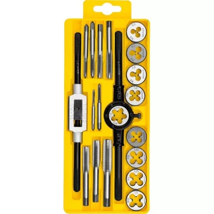 Набор метчиков и плашек STAYER &quot;MASTER&quot;, метчикодержатель 1шт, плашкодержатель 1шт, метчики 9шт, плашки 9шт, 20 предметов 28012-H20 купить в Ханты-Мансийске