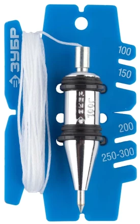 Отвес ЗУБР &quot;ЭКСПЕРТ&quot; строительный со шнуром и безопасным наконечником, 100 г 06347-10_z01 купить в Ханты-Мансийске