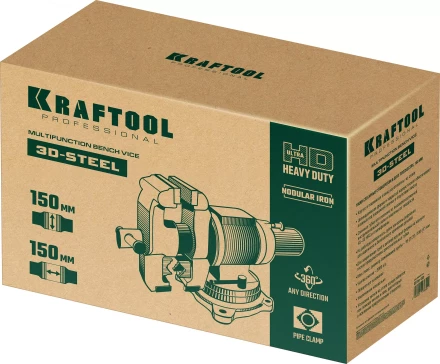 Тиски KRAFTOOL 3D-STEEL универсальные 32704-150 купить в Ханты-Мансийске