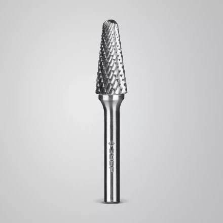 Зубр Твердосплавная борфреза L - конус с закругленным углом 28°, 12 х 28 мм, радиус 3.0 мм (28810-12-28) купить в Ханты-Мансийске