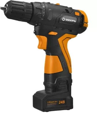 Дрель-шуруповерт аккумуляторная Вихрь ДА-18Л-2К/Б бесщеточный двигатель купить в Ханты-Мансийске