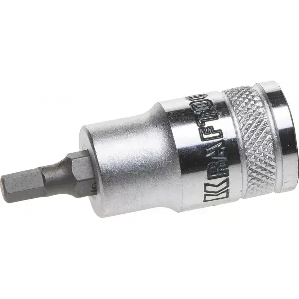 Торцовая бита-головка KRAFTOOL "INDUSTRIE QUALITAT", материал S2, HEX, сатинированная, 1/2", H5 27908-05_z01 купить в Ханты-Мансийске
