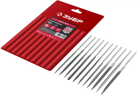 ЗУБР 10 шт, 140 мм, набор надфилей в чехле (1605-H10) купить в Ханты-Мансийске