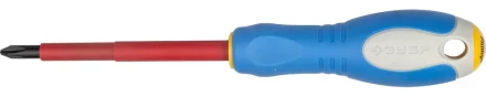 ЗУБР "ПРОФИ ЭЛЕКТРИК". Отвертка Cr-V, трехкомпонент рукоятка, высоковольтная до ~1000В, PH №2, 100 мм 25262-2-100 купить в Ханты-Мансийске