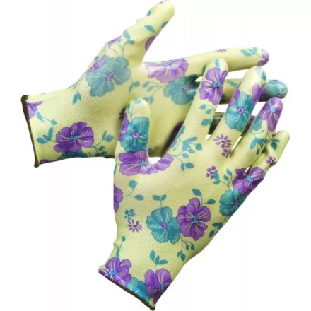 Перчатки GRINDA садовые, прозрачное нитриловое покрытие, размер S-M, зеленые 11295-S купить в Ханты-Мансийске