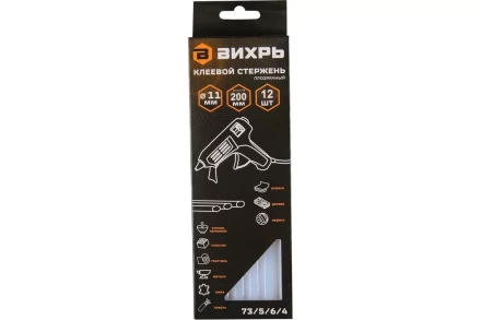 Клеевой стержень Вихрь 11x200 мм, 12 шт 73/5/6/4 купить в Ханты-Мансийске