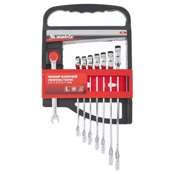 Набор ключей комбинированных трещеточных 8 штук Matrix 14513 купить в Ханты-Мансийске