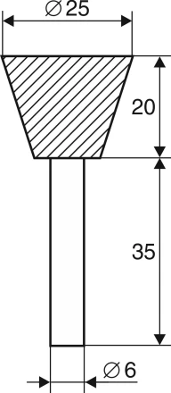Шарошка абразивная Трапеция 25х20х6 мм Энкор 21664 купить в Ханты-Мансийске