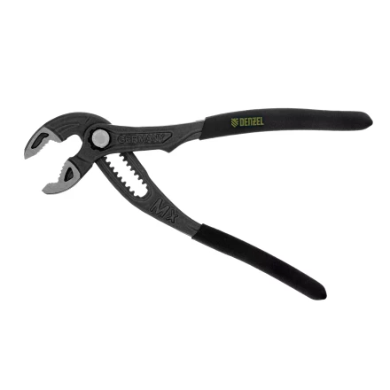 Клещи переставные Denzel 17905, кнопочный механизм, обливные рукоятки, 180 мм купить в Ханты-Мансийске
