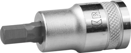 Торцовая бита-головка KRAFTOOL &quot;INDUSTRIE QUALITAT&quot;, материал S2, HEX, сатинированная, 1/2&quot;, H7 27908-07_z01 купить в Ханты-Мансийске