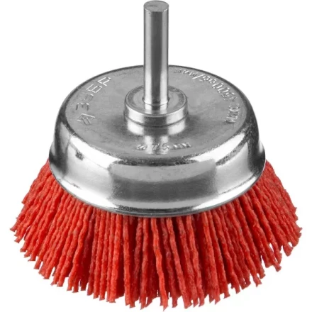 ЗУБР &quot;ПРОФЕССИОНАЛ&quot;. Щетка чашечная для дрели, нейлоновая проволока с абразивным покрытием, 75мм 35165-075_z02 купить в Ханты-Мансийске