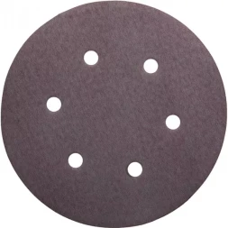 Круг шлифовальный URAGAN "Универсальный водостойкий с покрытием стеарата цинка" на липучке, 6 отв., P320, 150мм, 50шт 907-44113-320-50
