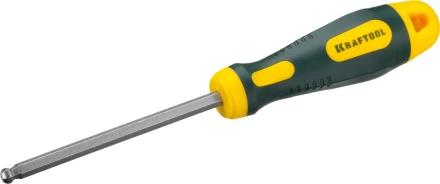 Отвертка KRAFTOOL, Cr-Mo-V сталь, двухкомпонентная противоскользящая рукоятка, HEX, №6x100мм 250075-6-100 купить в Ханты-Мансийске