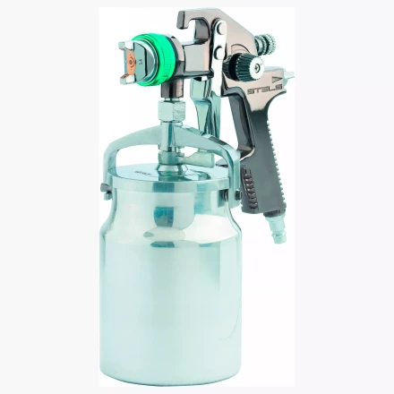 Пневматический краскопульт AS 802 HVLP, профессиональный, всасывающего  типа, сопло 1,4мм  Stels 57366 купить в Ханты-Мансийске