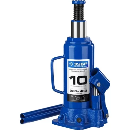 Домкрат гидравлический бутылочный T50, 10т, 228-462мм, ЗУБР Профессионал 43060-10 43060-10_z01 купить в Ханты-Мансийске