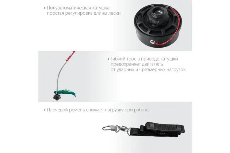 ЗУБР 1300 Вт, ш/с 38 см, сетевой триммер (ТСВ-38-1300) купить в Ханты-Мансийске