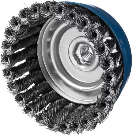 ЗУБР &quot;ПРОФЕССИОНАЛ&quot;. Щетка чашечная для УШМ, плетеные пучки стальной проволоки 0,5мм, 120ммхМ14 35275-120_z02 купить в Ханты-Мансийске