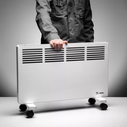 Конвектор электрический КМ-2000.2, 230 В, 2000 Вт, X-образный нагреватель, колеса, термостат // MTX 98126 купить в Ханты-Мансийске