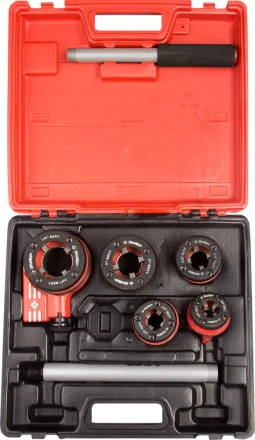 Набор ЗУБР &quot;ЭКСПЕРТ&quot; №5 резьбонарезной трубный в пластмассовом боксе, 3/8&quot; - 1 1/4&quot;, 6 предметов 28270-H5 купить в Ханты-Мансийске