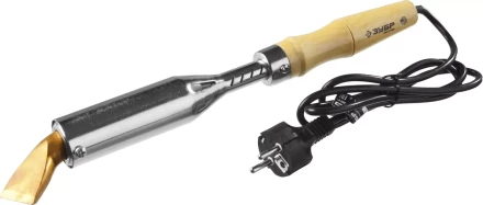 Паяльник, ЗУБР &quot;МАСТЕР&quot; 55303-300, с выключателем, деревянной рукояткой и долговечным жалом, 300Вт, клин 55303-300 купить в Ханты-Мансийске