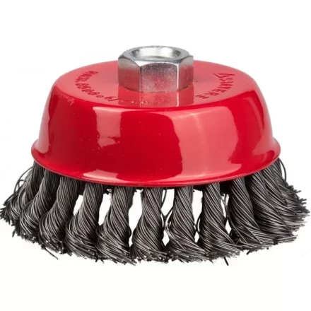 STAYER "PROFESSIONAL". Щетка чашечная для УШМ, жгутированная стальная проволока 0,5мм, 100ммхМ14 35128-100_z01 купить в Ханты-Мансийске