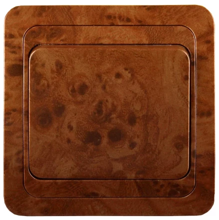 Выключатель СВЕТОЗАР &quot;ГАММА&quot; одноклавишный, цвет орех, 10A/~250B SV-54130-N купить в Ханты-Мансийске