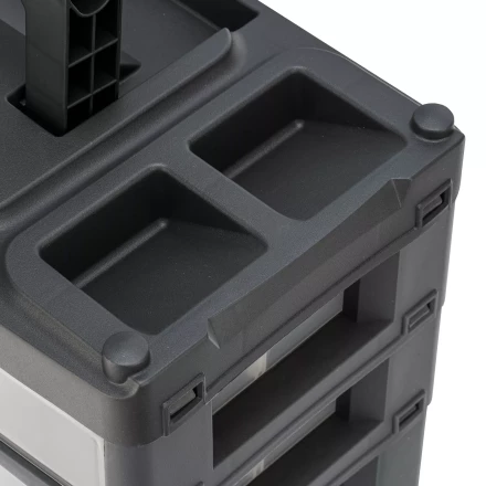 Органайзер для хранения с выдвижными лотками Stels 310х150х260мм, 4 секции, пластик Россия 90728 купить в Ханты-Мансийске